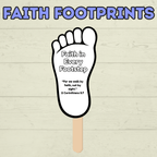 Faith Craft for Kids, Footprint Craft, Fan Craft, Bible Craft, Christian Craft, Kids Activity, Sunday School Craft, Walk by Faith