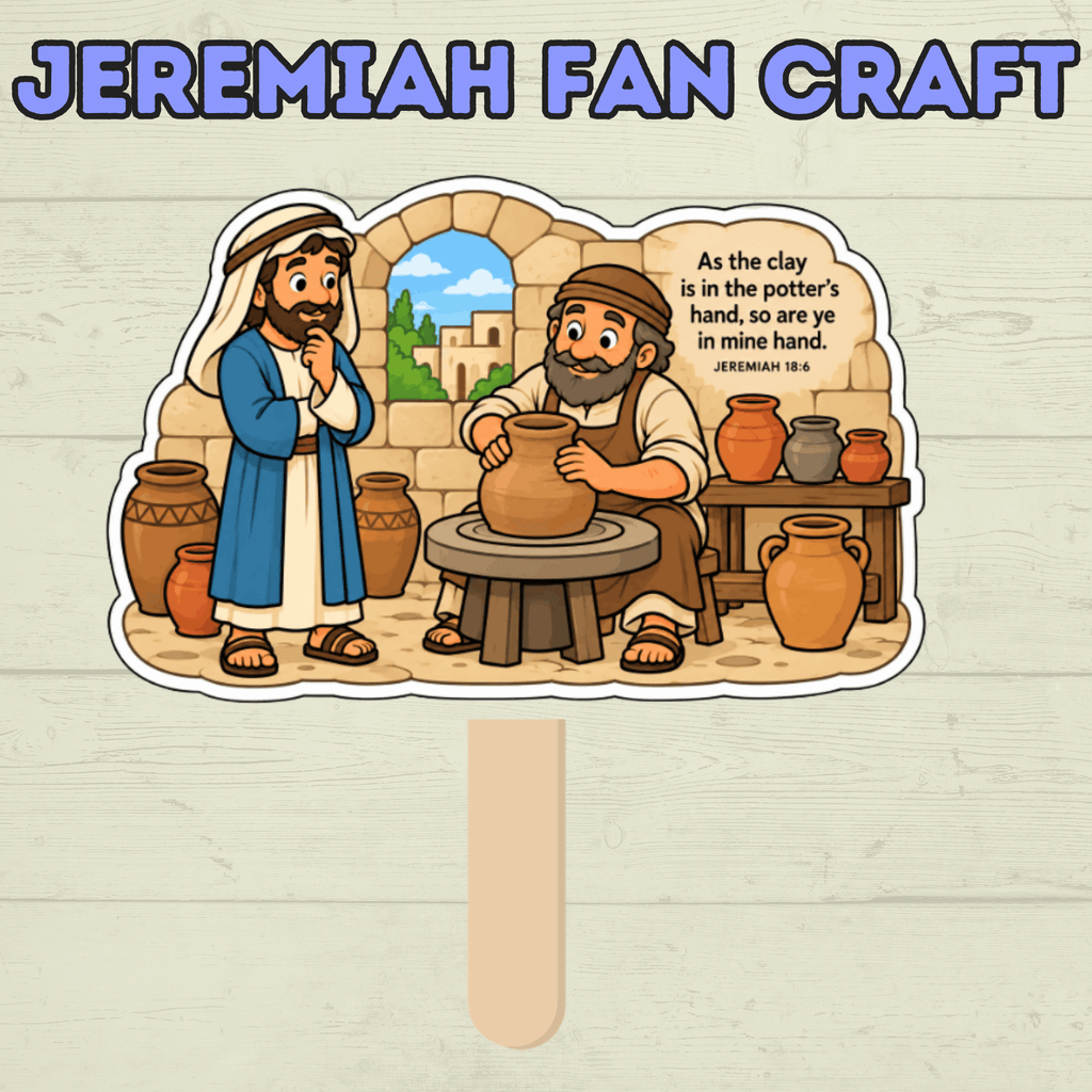 Jeremiah Craft, Sunday School Craft, Kids Craft, Bible Lesson, Old Testament, Homeschool, Fan Craft