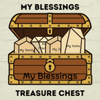 Count Your Blessings Treasure Chest, Sunday School Craft, Cut and Paste Craft, Thankful Craft for Kids