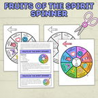 Fruits of the Spirit Craft, Spinner Craft, Sunday School Craft, Bible Craft, Bible Lesson, Christian Activity, Homeschool, Galations Lesson