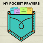 My Pocket Prayers Craft, Mini Prayers, Written Prayers, Kids prayers, Teach Kids to Pray, Sunday School Craft, Bible Lesson Craft, VBS