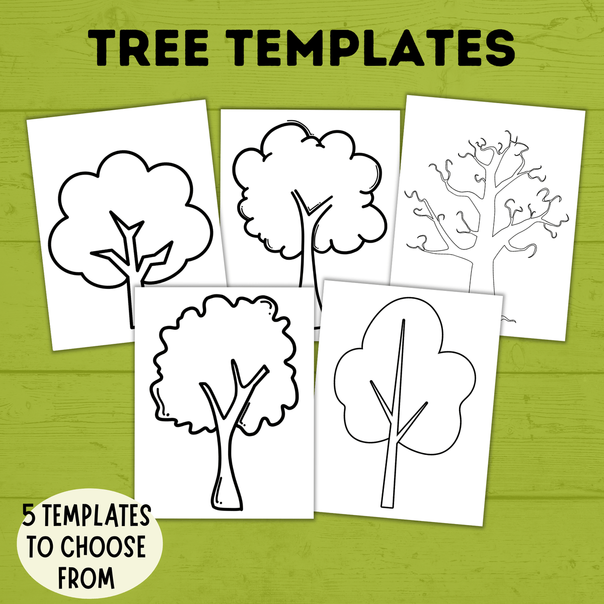 FREE Tree Templates – Paper Scissors Craft Blog