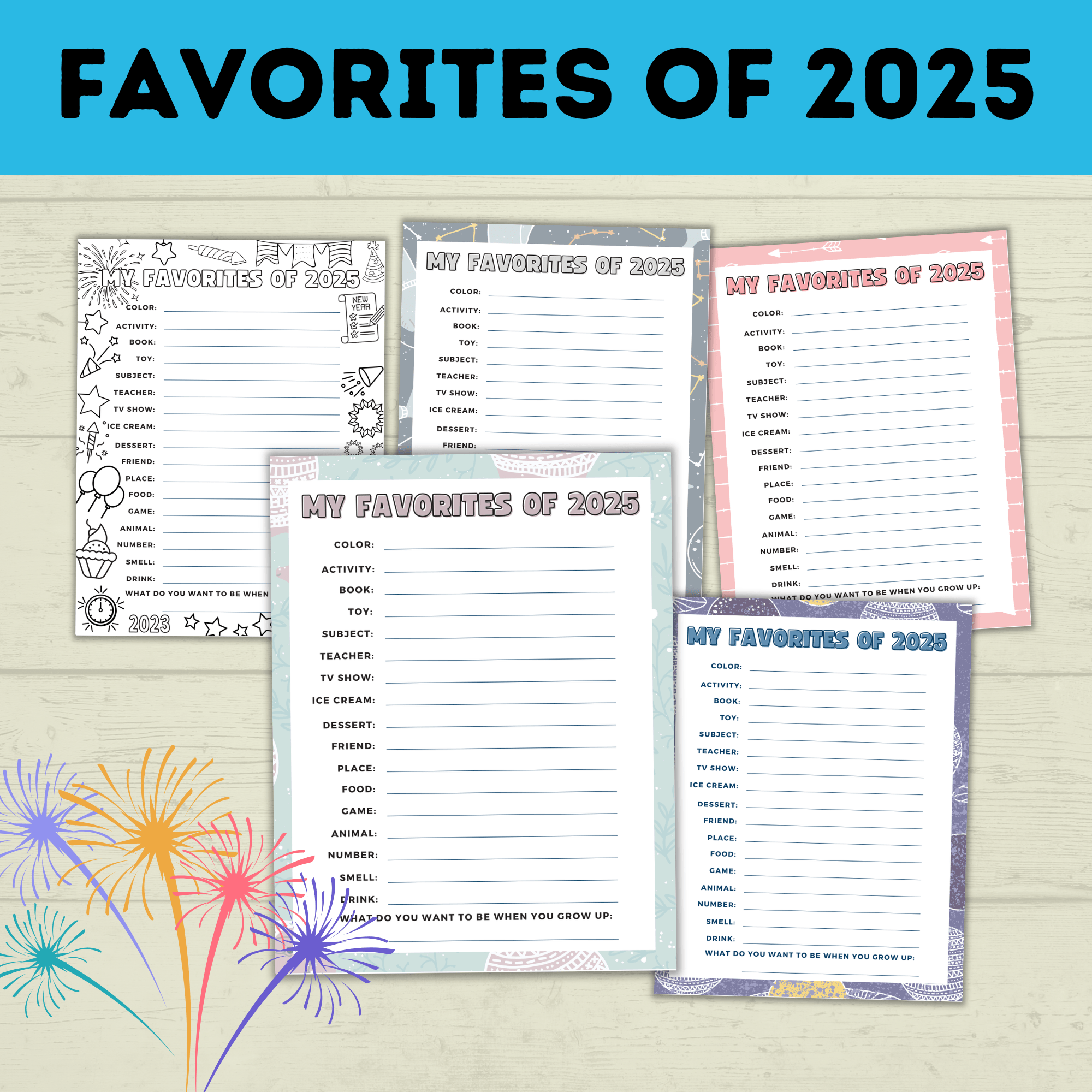 New Year's Eve 12-Hour Countdown Activity for Kids | NYE Games | Kids Games | NYE Printables