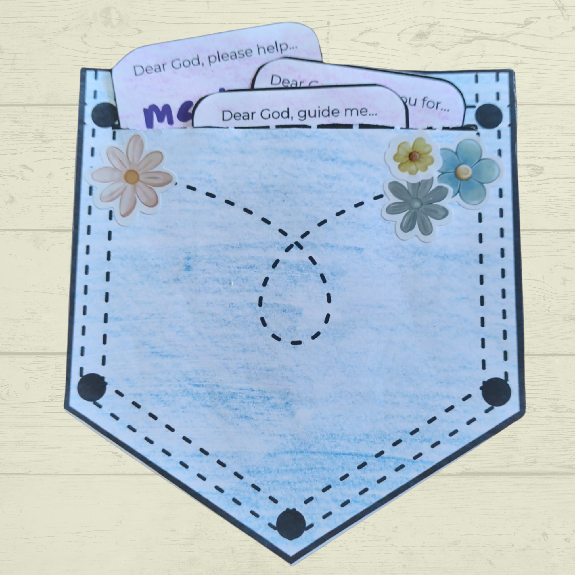 My Pocket Prayers Craft, Mini Prayers, Written Prayers, Kids prayers, Teach Kids to Pray, Sunday School Craft, Bible Lesson Craft, VBS