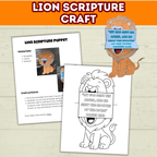 Bible Characters Coloring Page, Kid's Bible Lessons, Sunday School Craft, Daniel in the Lion's Den