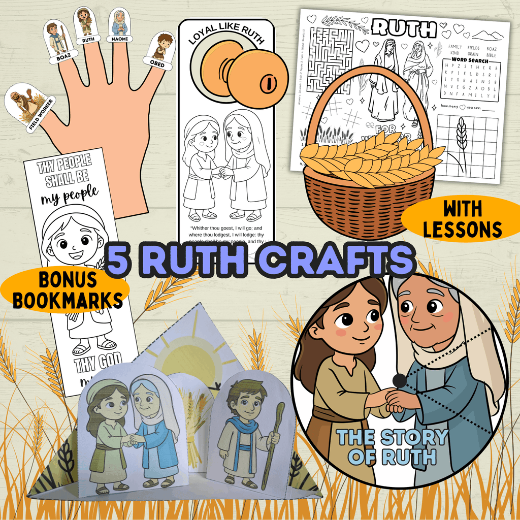 Ruth Bible Craft Bundle, Ruth and Naomi Story, Bible Craft, Sunday School Craft