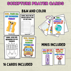 Back to School Prayer Cards, Scripture Verse Cards, Christian cards, Kids Prayer Card, First Day of School, Lunchbox Cards, Mini Prayer Card