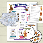 Trust in God Lesson, Bible Lesson, Job Story, Job Lesson, Noah Lesson, Noah and the Ark, Job Trivia, Sunday School Activity