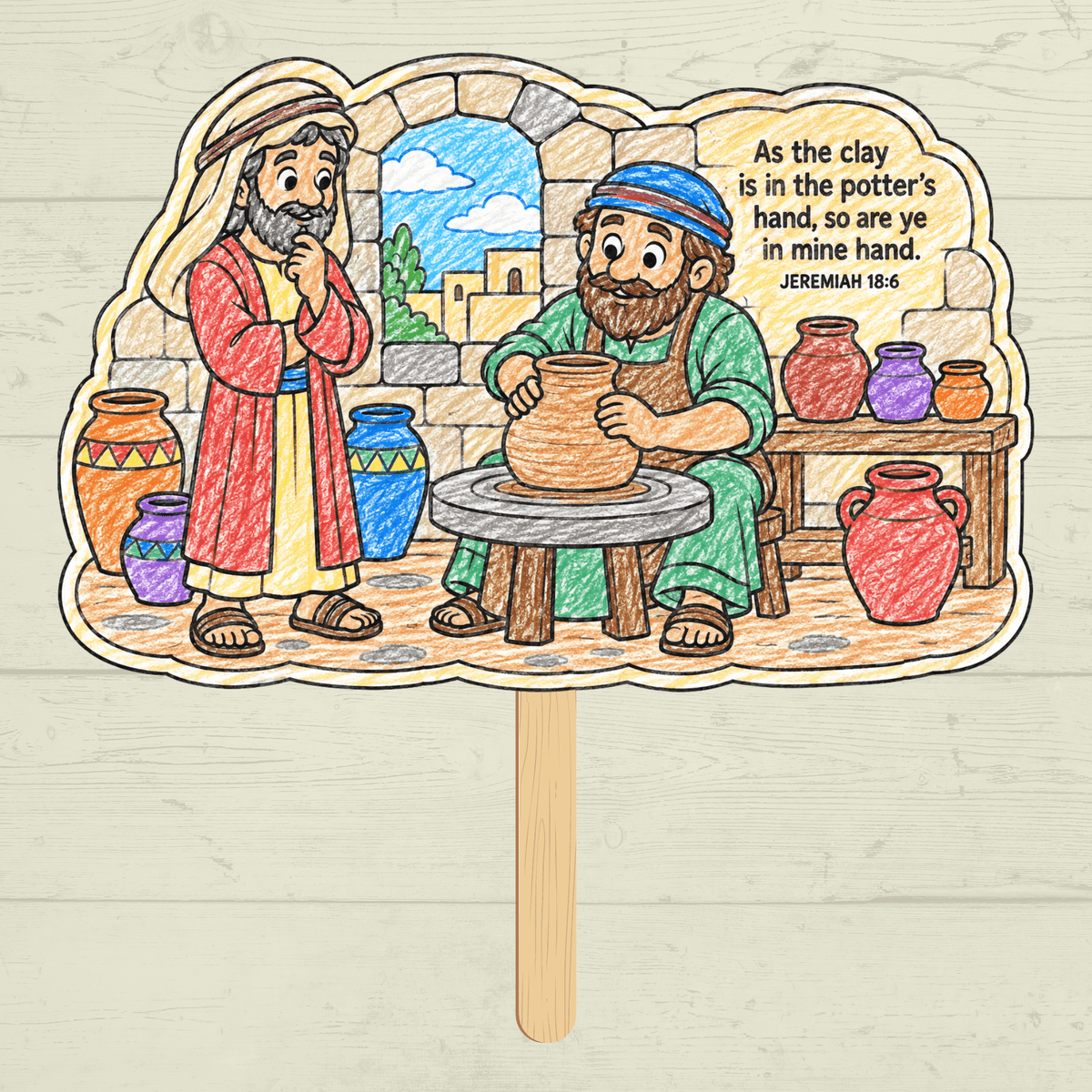 Jeremiah Craft, Sunday School Craft, Kids Craft, Bible Lesson, Old Testament, Homeschool, Fan Craft