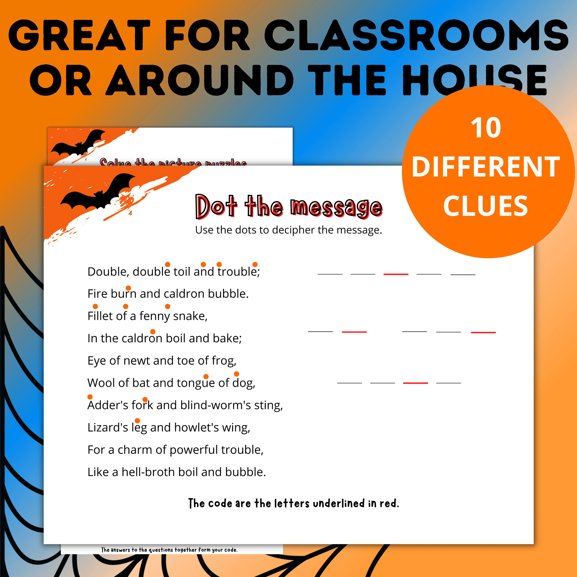 Halloween Escape Room for Kids for Young Kids Ages 5-10