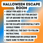 Halloween Escape Room for Kids for Young Kids Ages 5-10