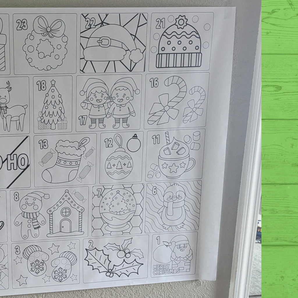 Christmas Coloring Countdown Poster | Christmas Poster | Christmas Countdown | Christmas Advent Calendar | Christmas Coloring Advent