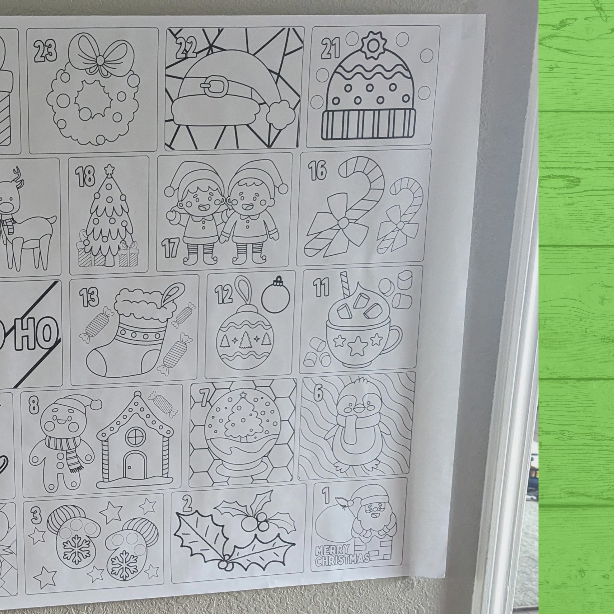 Christmas Coloring Countdown Poster | Christmas Poster | Christmas Countdown | Christmas Advent Calendar | Christmas Coloring Advent
