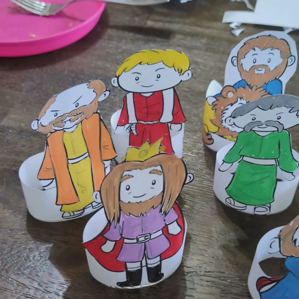 Bible Characters Daniel in the Lion's Den Craft for Kids, Sunday School Crafts, Bible Coloring Pages Lesson, Digital Download, PDF