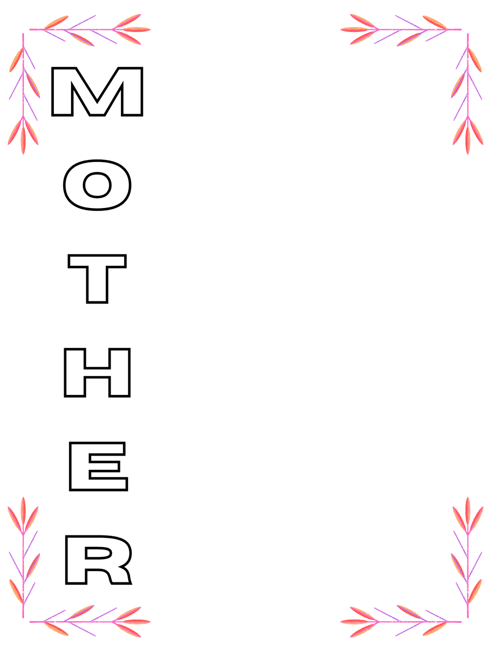 Mother's Day Acronym Craft for Kids
