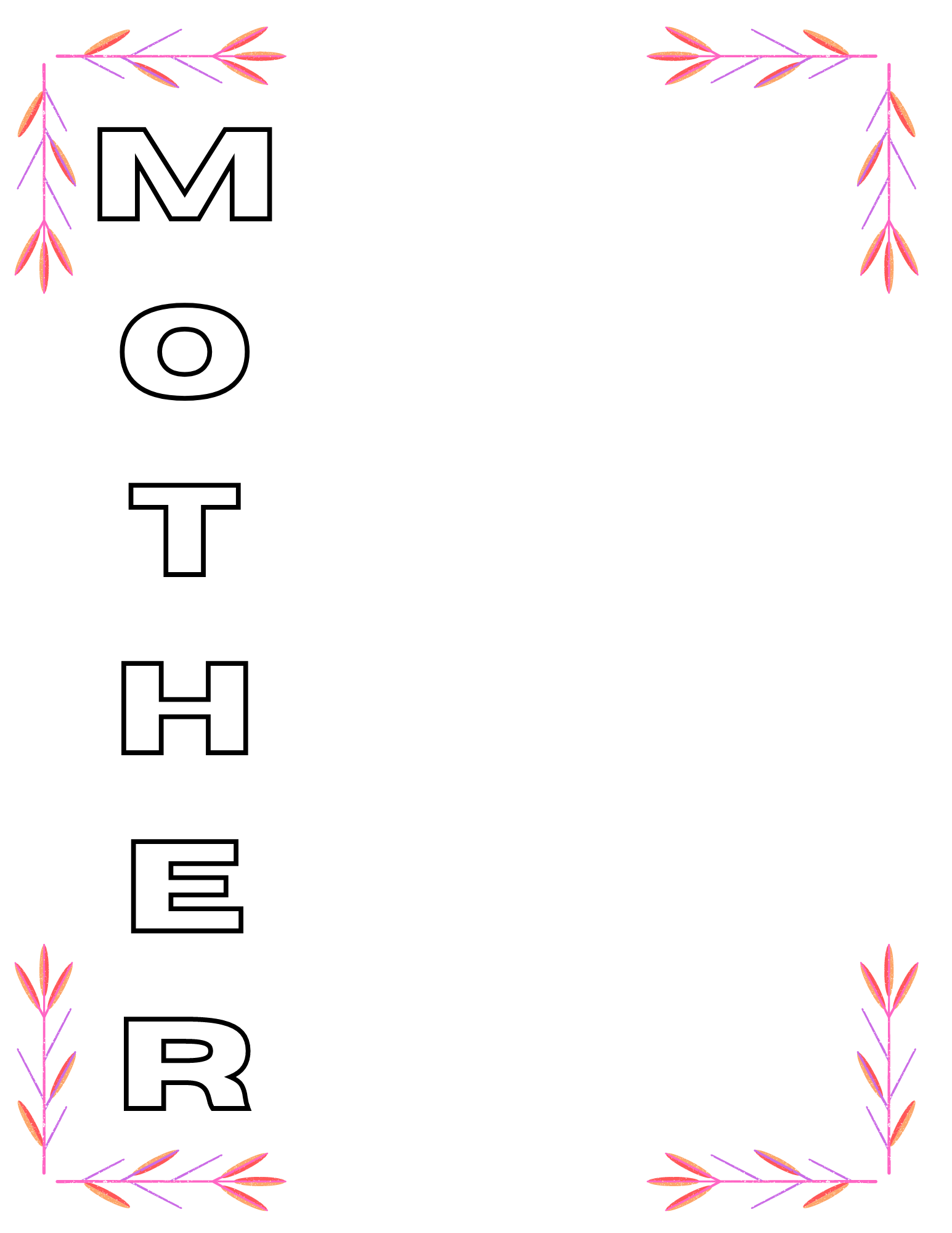 Mother's Day Acronym Craft for Kids