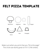 Felt Pizza Template