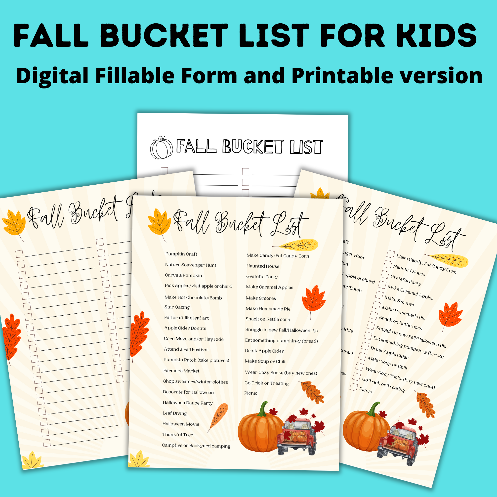 Fall Bucket List for Kids