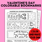 Valentine's Day Colorable Bookmarks | Coloring Pages | Valentine's Day