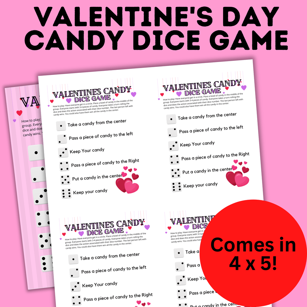 Valentine's Day Candy Dice Game for Kids | Kids Games