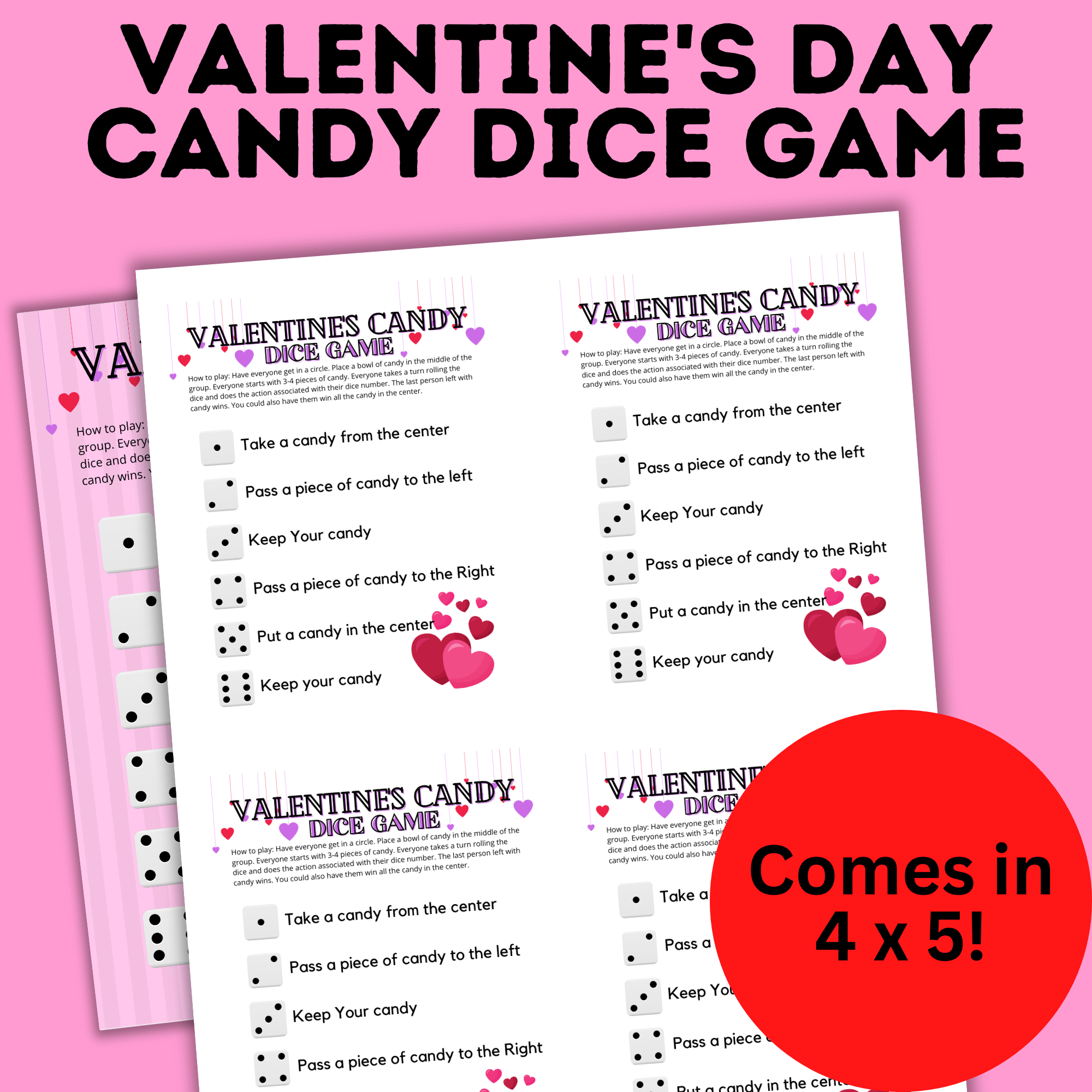 Valentine's Day Candy Dice Game for Kids | Kids Games