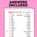 Match the Cartoon Couples for Valentine's Day | Valentine's Day Game for Kids | Kids Games