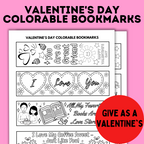 Valentine's Day Colorable Bookmarks | Coloring Pages | Valentine's Day