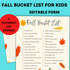Fall Bucket List for Kids