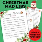 Christmas Mad Libs for Kids | Kids Printables | Christmas Game | Christmas Activity