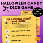 Halloween Candy Dice Game for Kids and Family