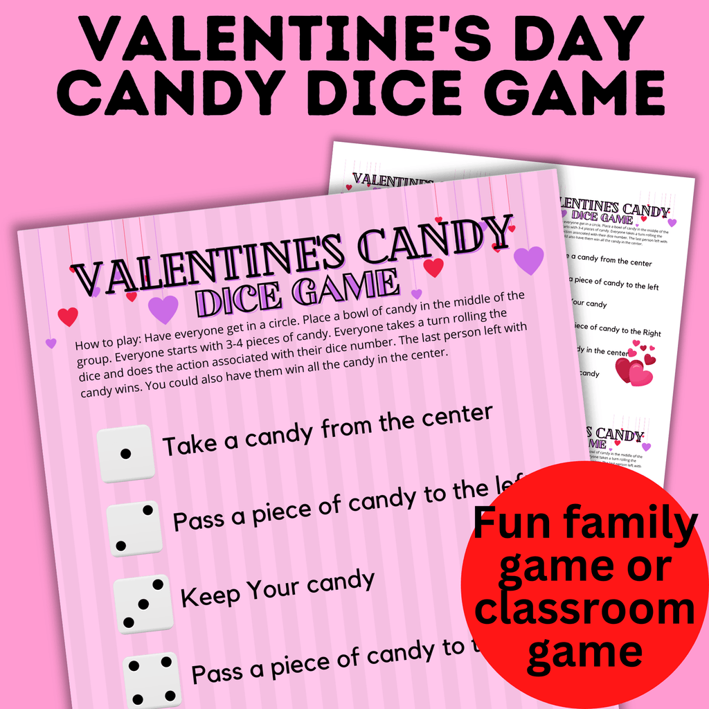 Valentine's Day Candy Dice Game for Kids | Kids Games