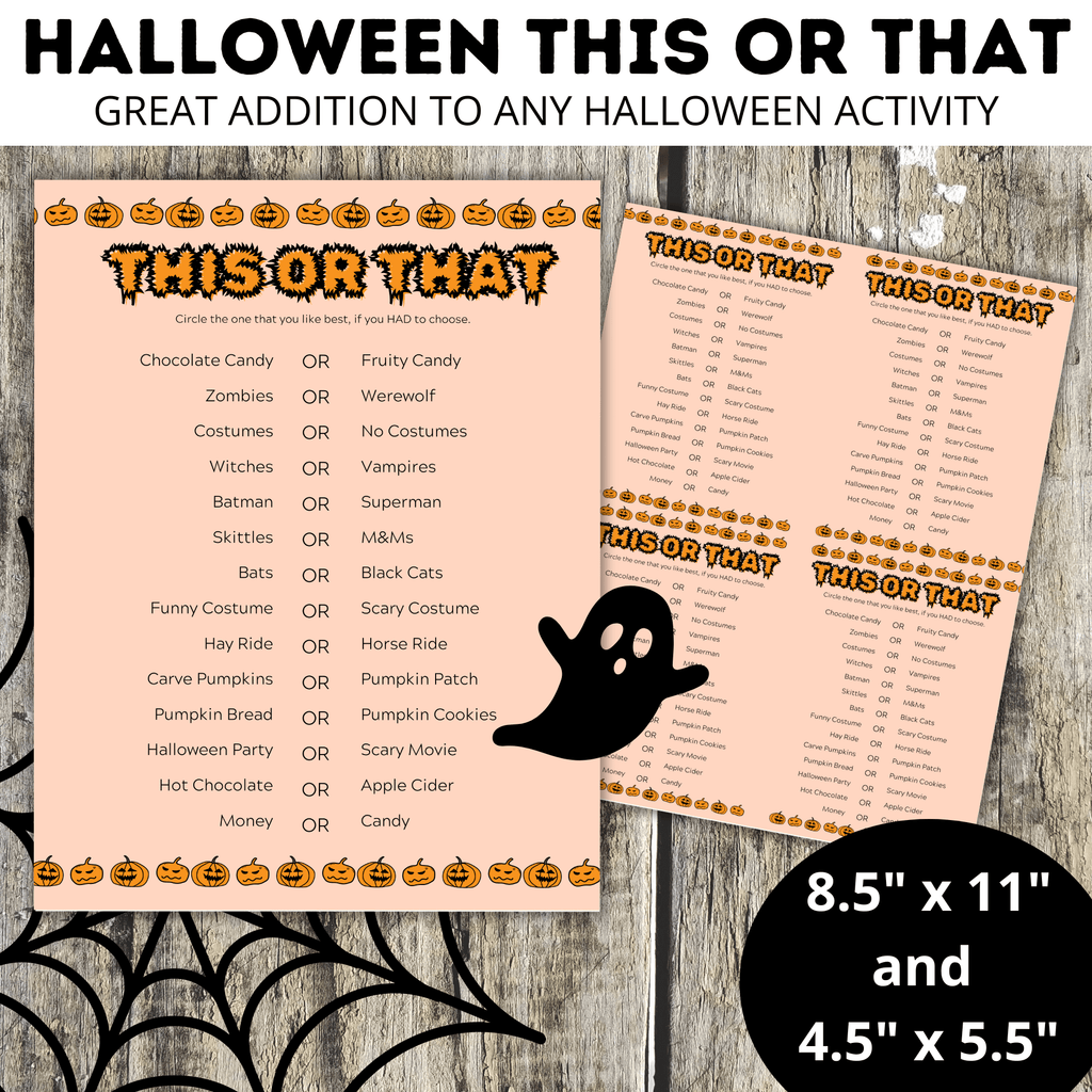 Halloween This or That Game for Kids