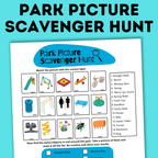 Park Picture Scavenger Hunt for Kids