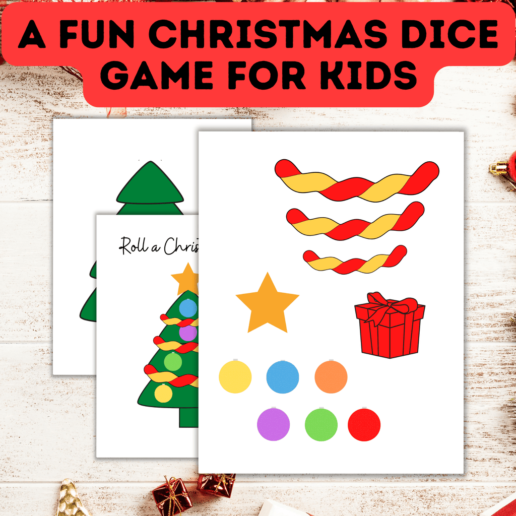 Roll a Christmas Tree Dice Game for Kids | Christmas Game for Kids