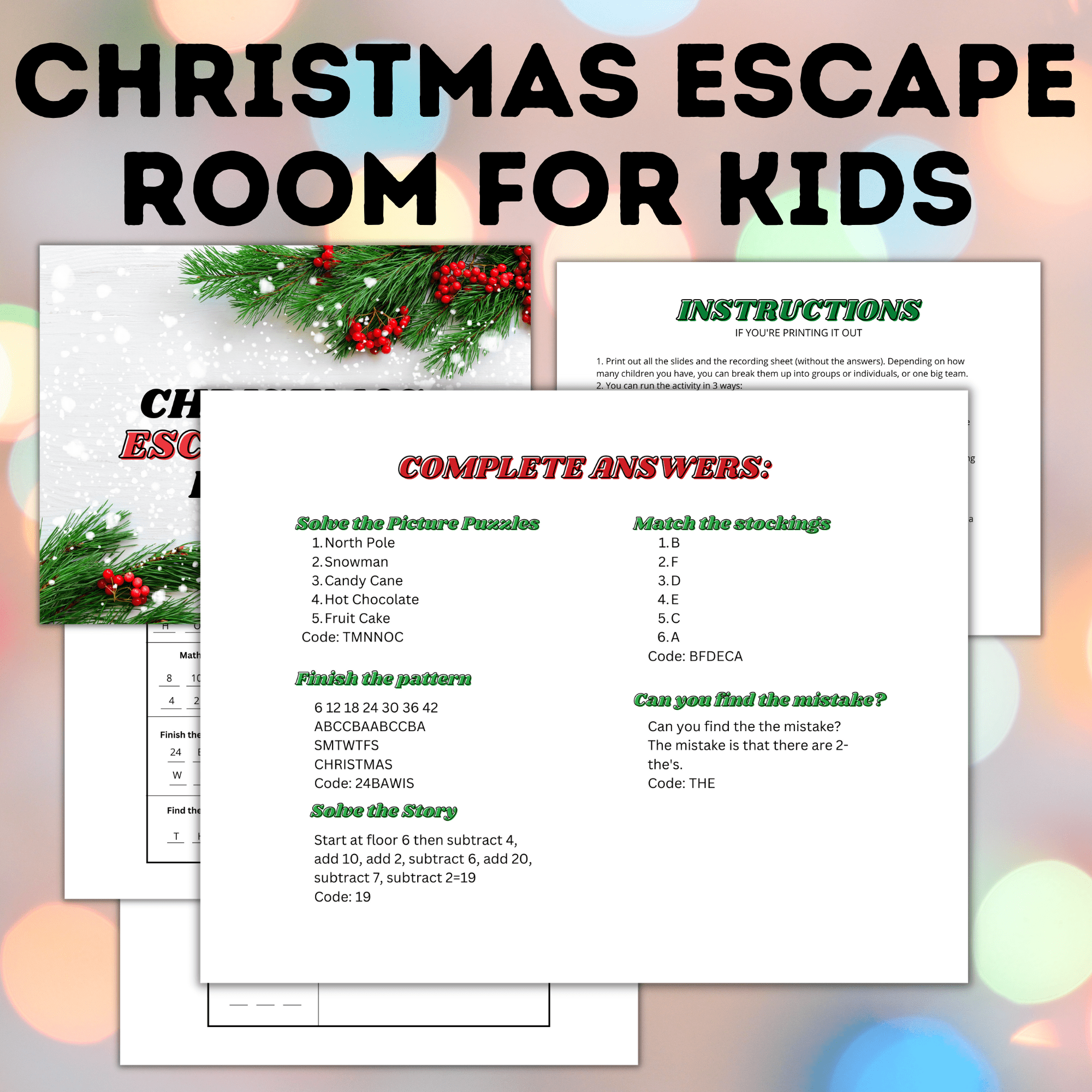 Christmas Game | Christmas Escape Room for Kids | Kids Games