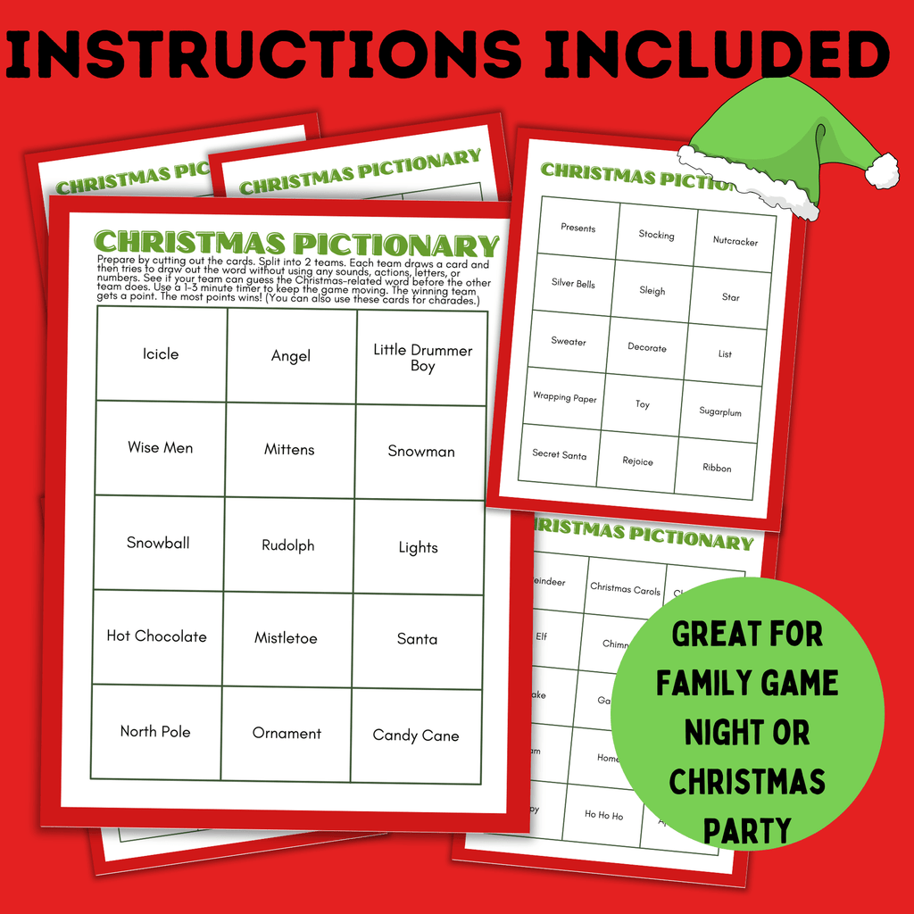 Christmas Pictionary for Kids | Christmas Kid Games | Christmas Charades