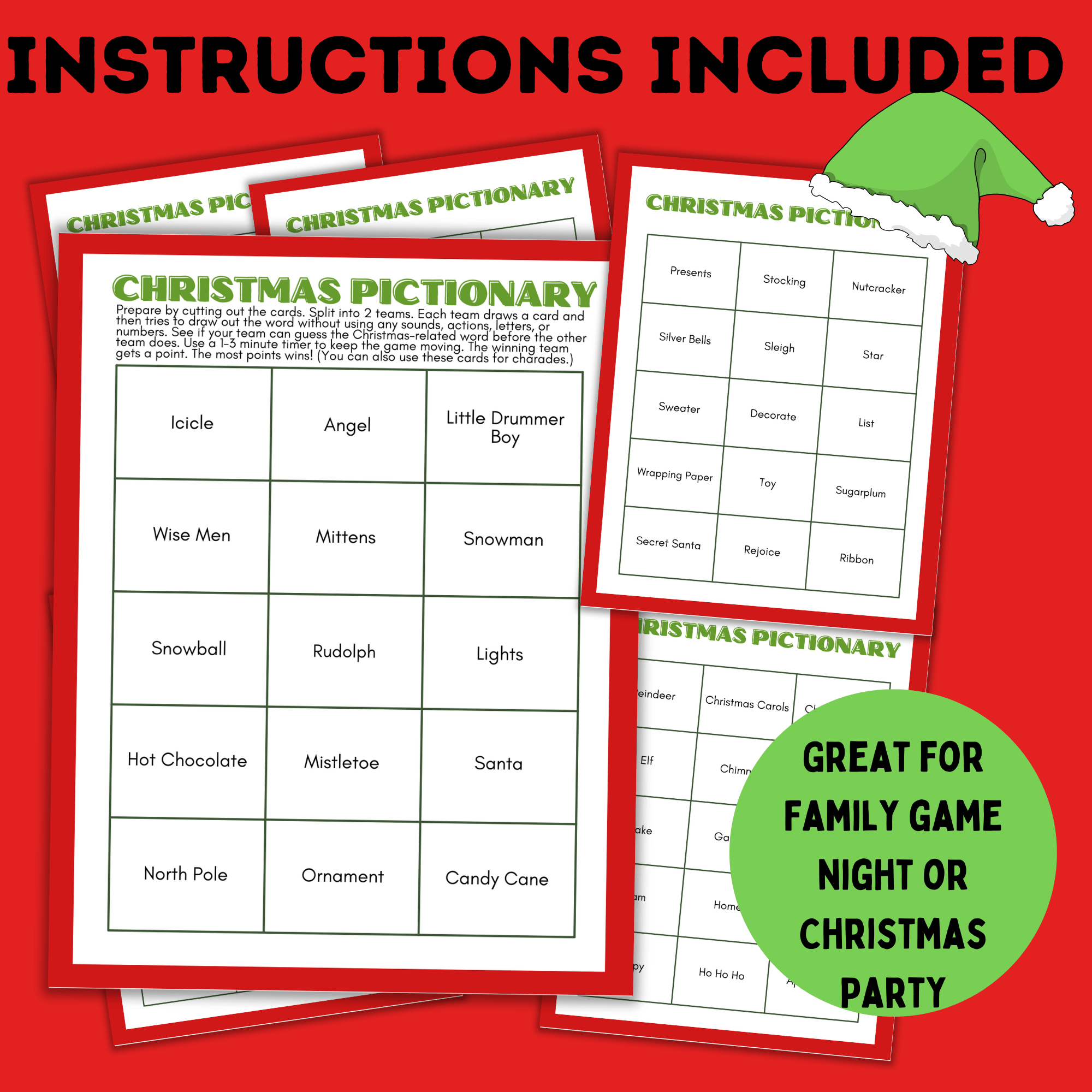 Christmas Pictionary for Kids | Christmas Kid Games | Christmas Charades