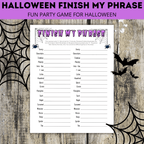Halloween Finish my Phrase game for Kids and Family