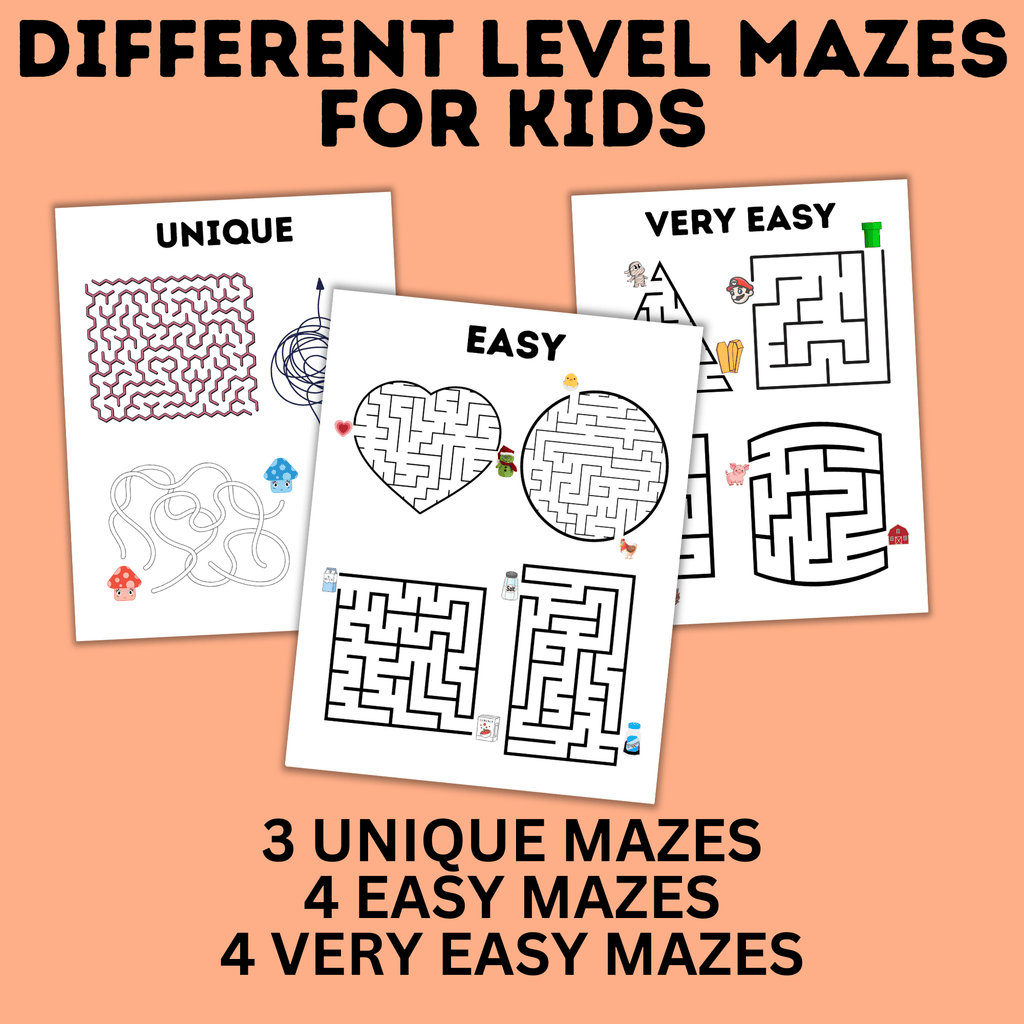 Mazes for Kids for all levels | 23 Mazes
