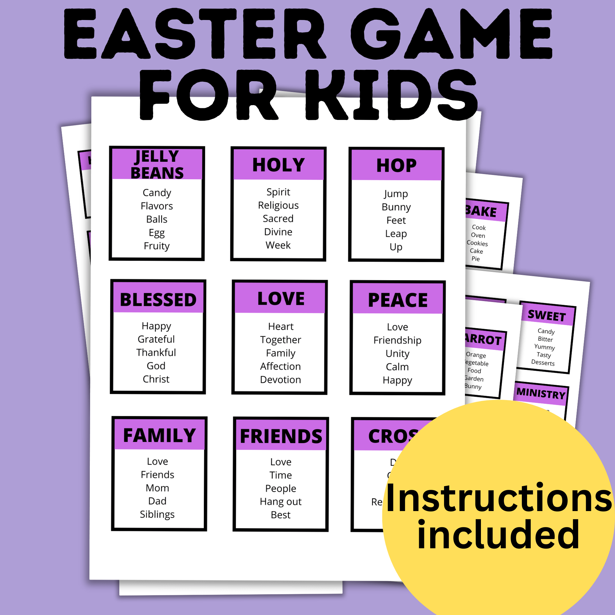 Easter Taboo Game for Kids | Kids games | Easter Games
