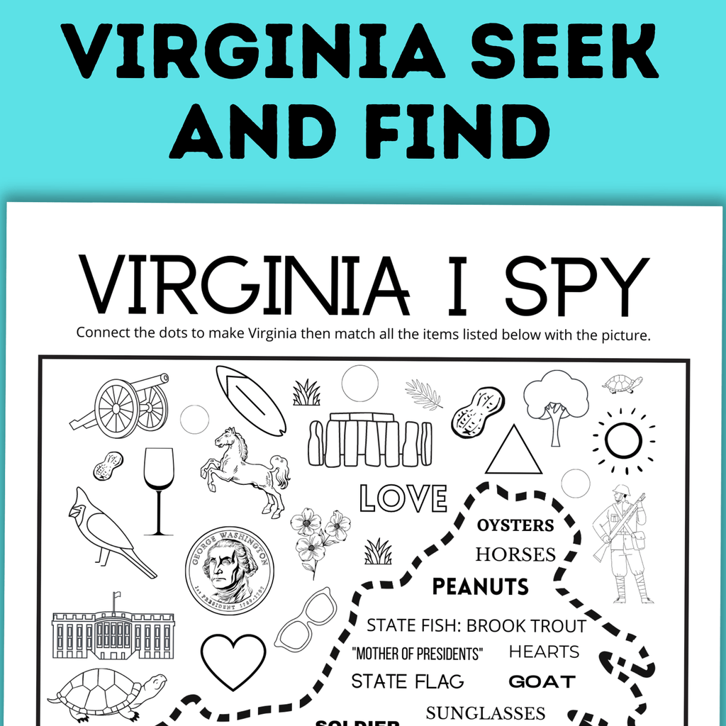 Virginia Seek and Find for Kids | I spy for Kids