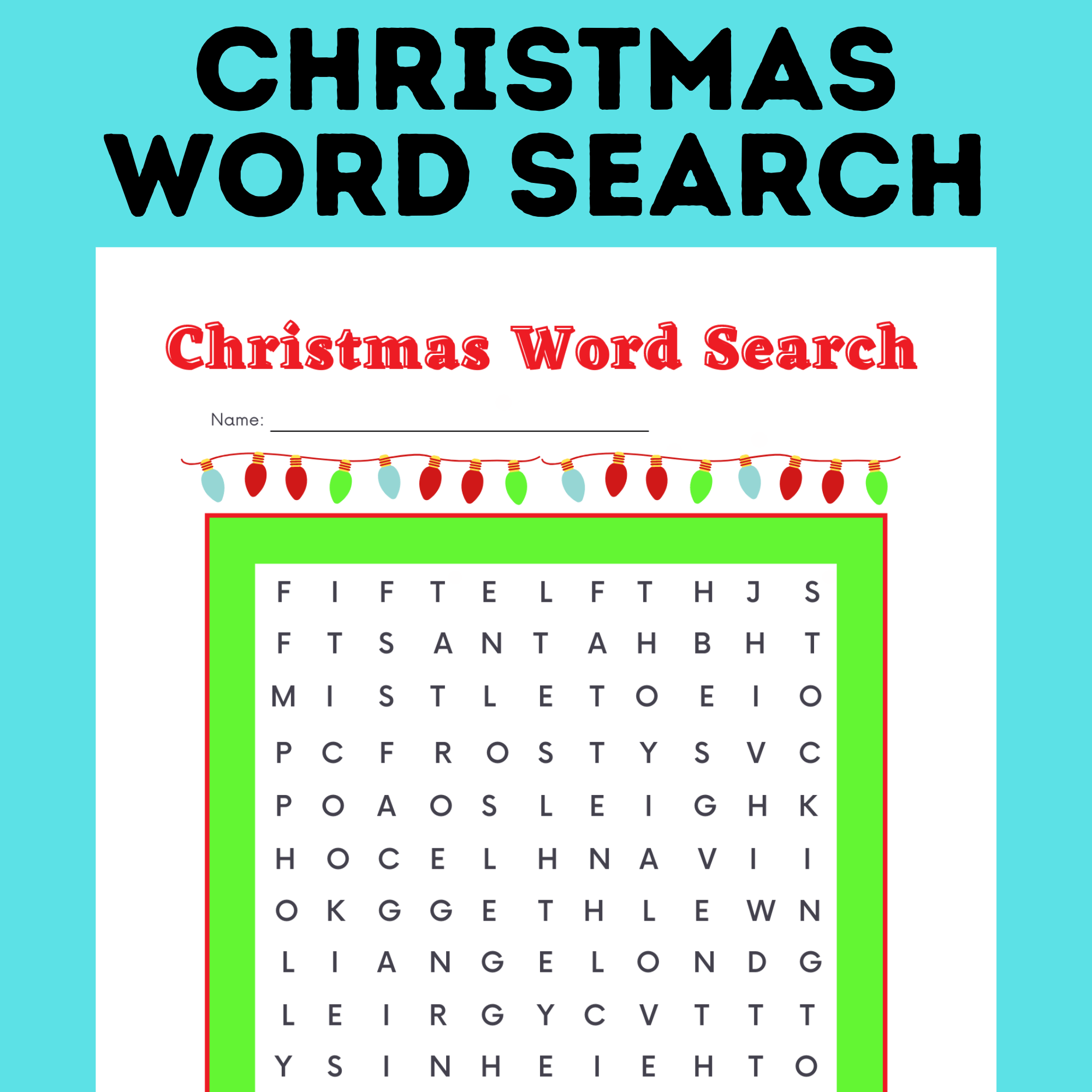 Christmas Word Search | Create Your Own Christmas Word Search