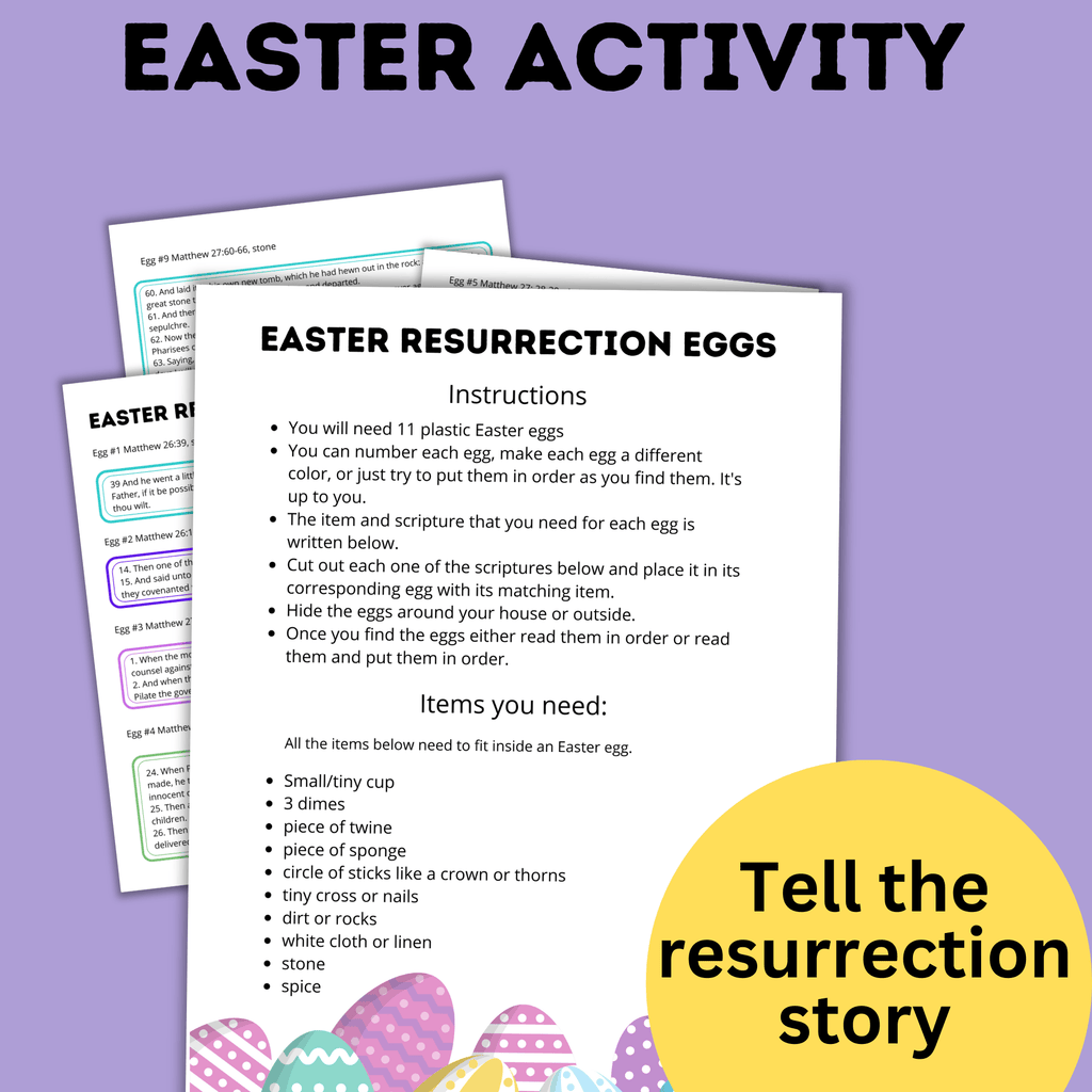Easter Resurrection Eggs Template and Instructions | Easter Religious Eggs