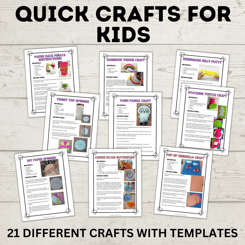 Quick Crafts for Kids | 21 Easy Crafts for Kids with No Mess