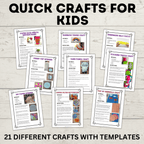 Quick Crafts for Kids | 21 Easy Crafts for Kids with No Mess