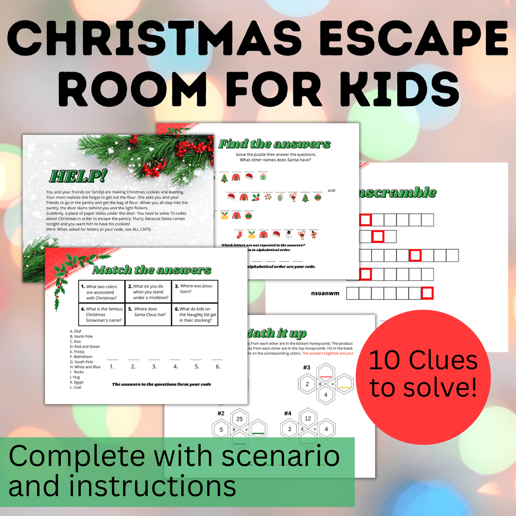 Christmas Game | Christmas Escape Room for Kids | Kids Games