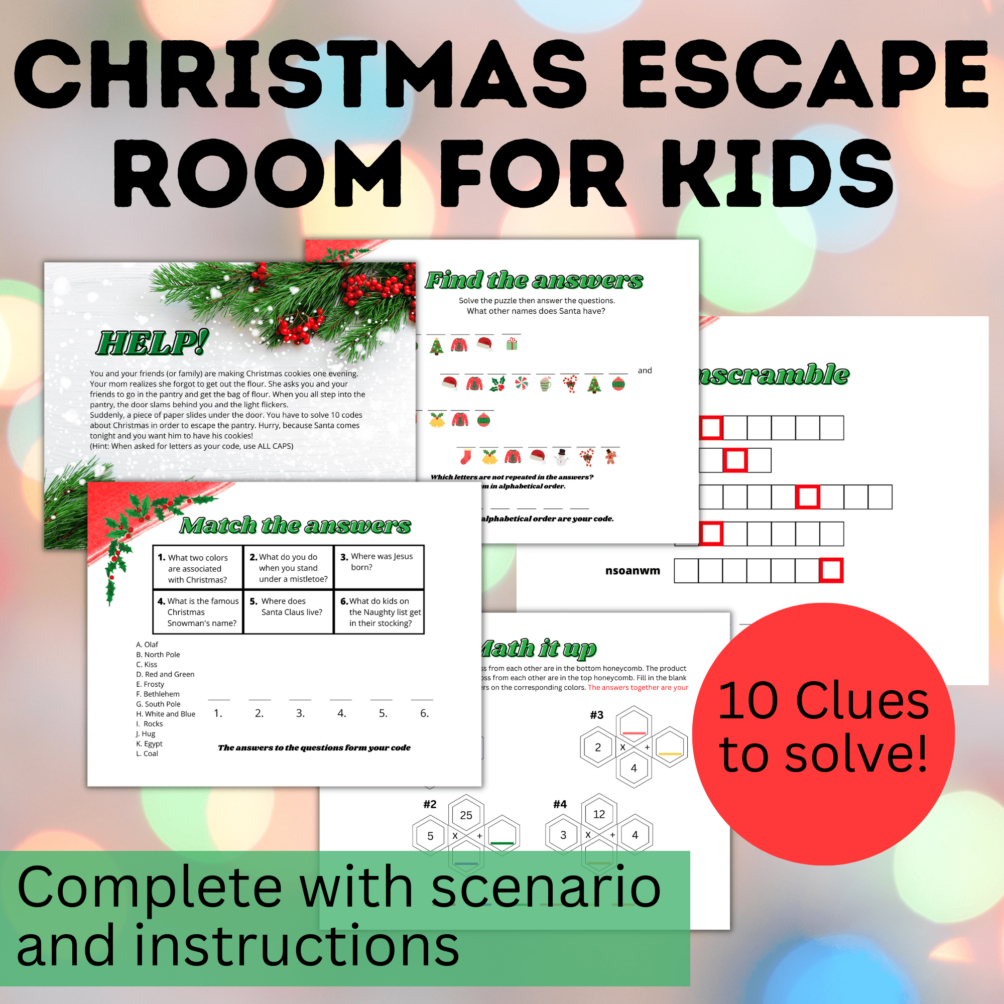 Christmas Game | Christmas Escape Room for Kids | Kids Games