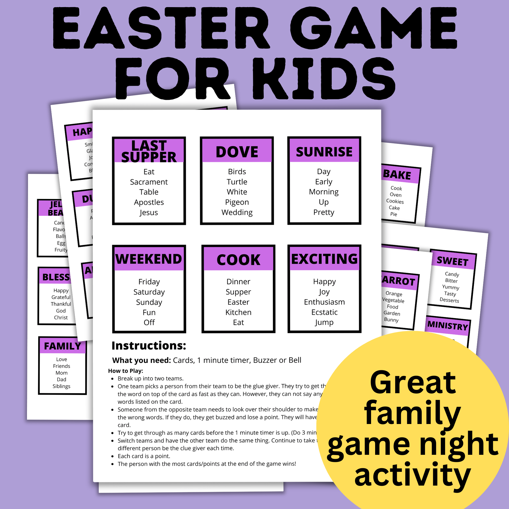 Easter Taboo Game for Kids | Kids games | Easter Games