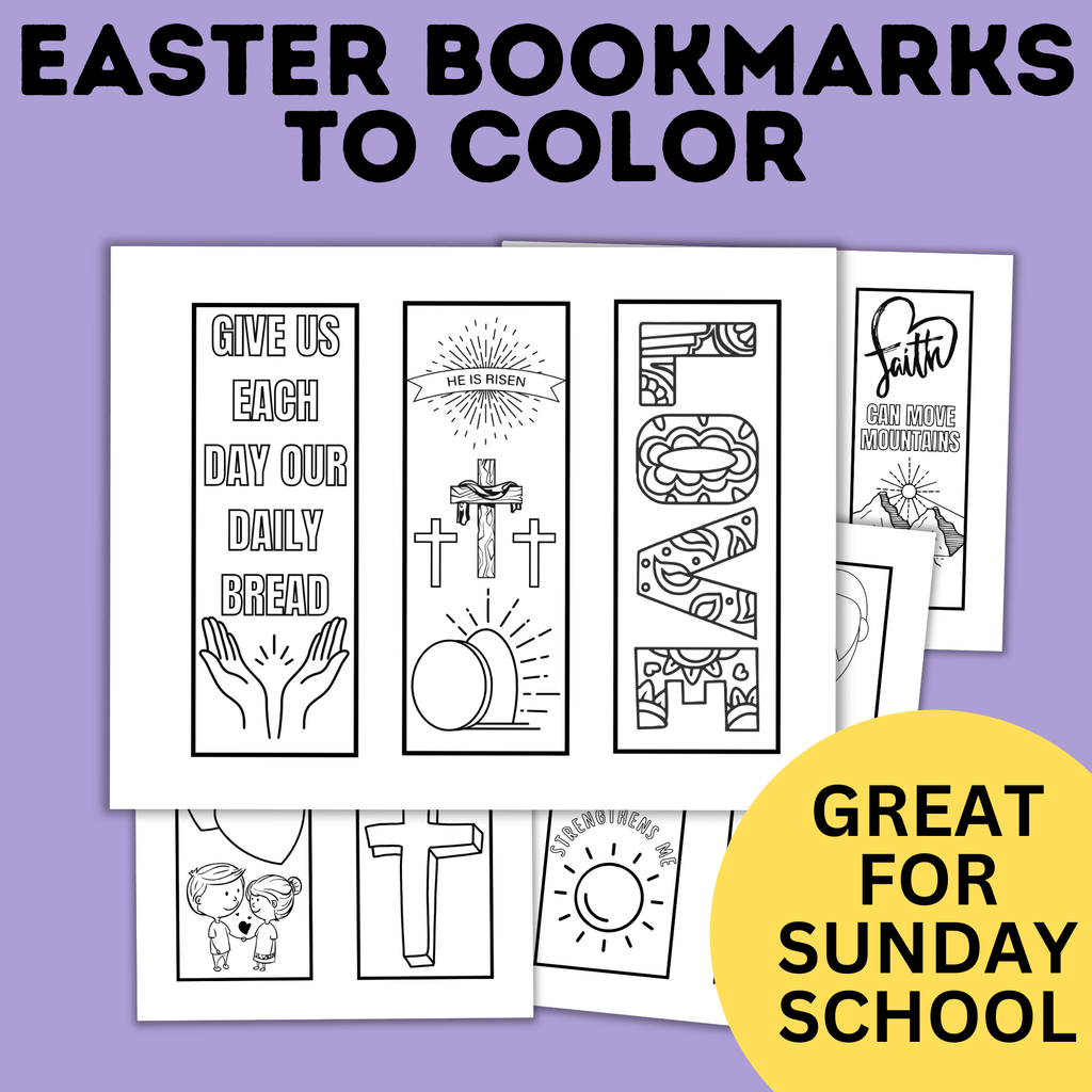 Easter Bookmarks | Kids Bookmarks | Christ Bookmarks | Coloring Pages