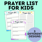 Prayer Printables for Kids | Prayer Prompts | Prayer Chart | Prayer Guide | Prayer Calendar | Prayer Activity | Sunday School Activity